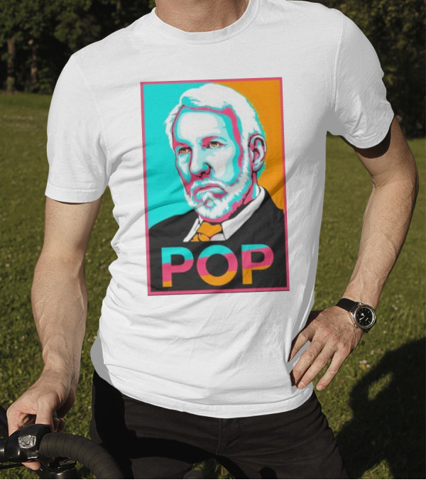 Raul Dominguez Jr Pop Retro Gregg Popovich T-Shirt