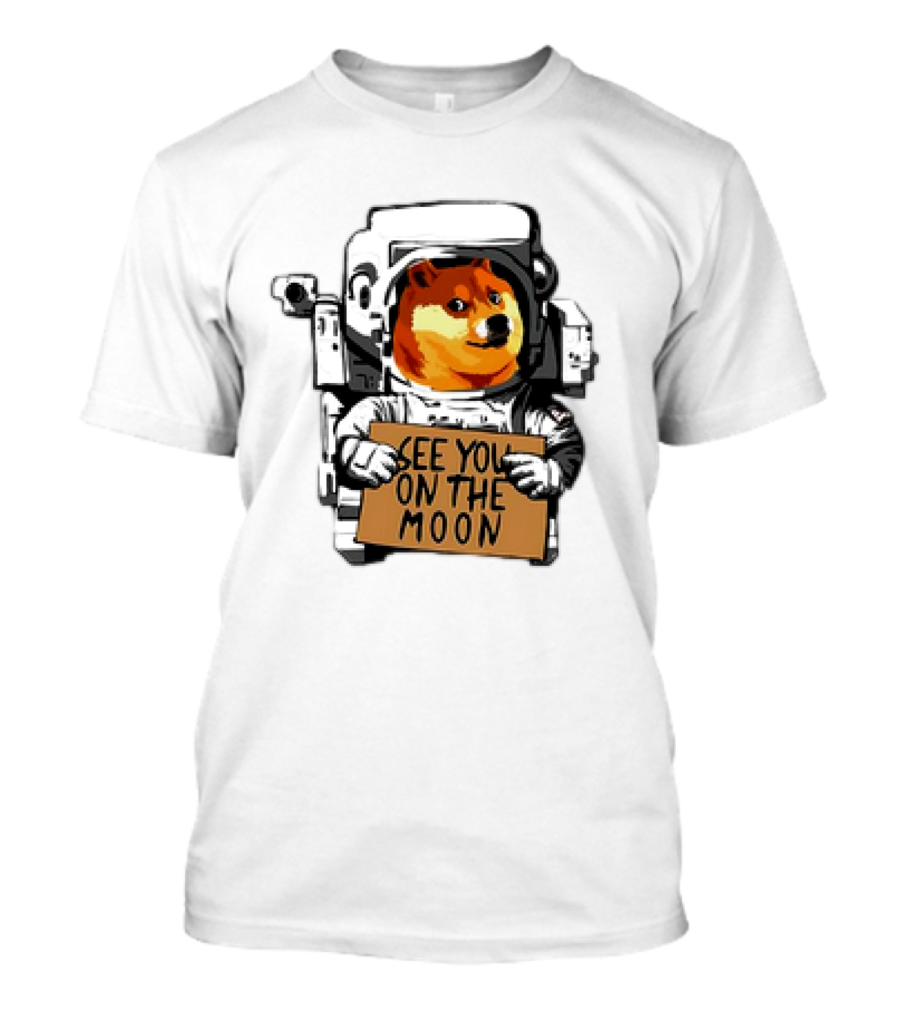 See You On The Moon Dogecoin Doge Holder Cryptocurrency Meme Astronaut T-Shirt
