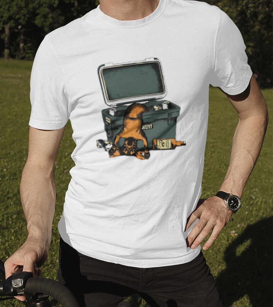Whiskey Doxxie YETI Cooler Adventure T-Shirt
