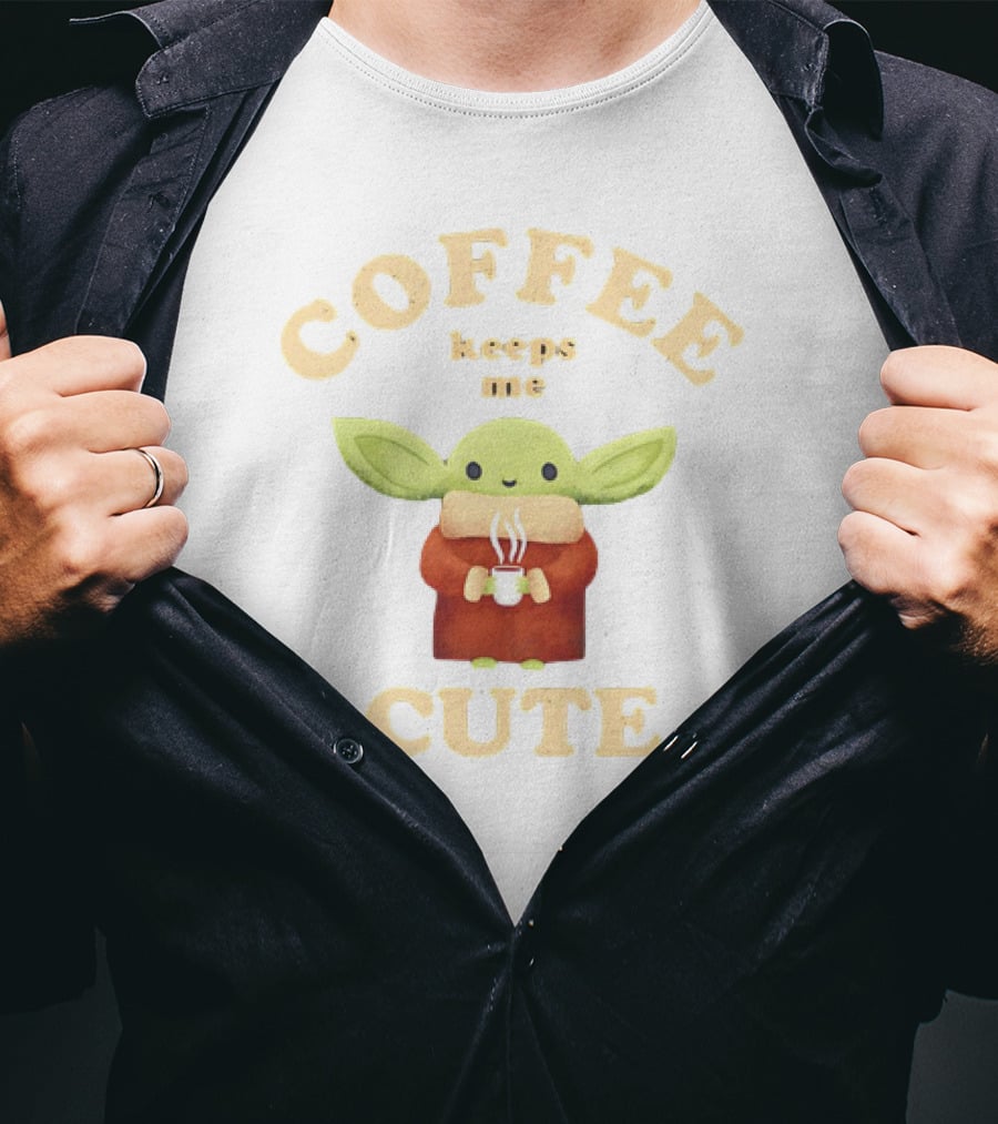 Coffee Keeps Me Cute Baby Yoda T-Shirt