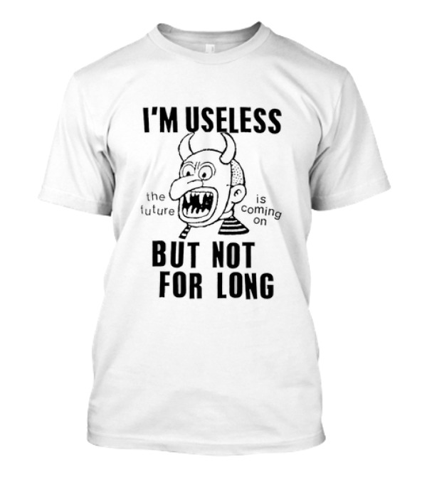Gorillaz Lowlvl I'm Useless But Not For Long The Future Is Coming On Cartoon Face With Horns T-Shirt