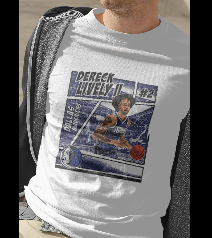 Dereck Lively II Dallas Mavericks #2 Comic T-Shirt