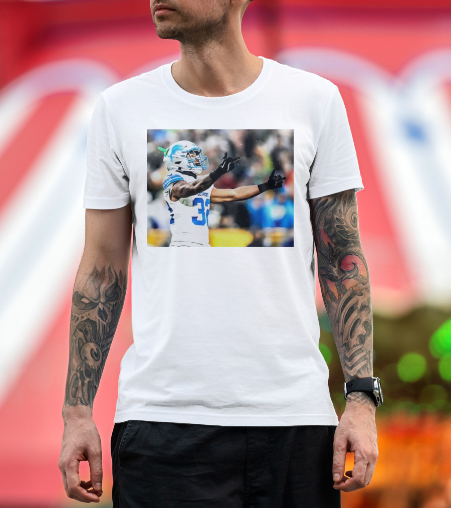 Double Bird Brian Branch Detroit Lions Gesture T-Shirt