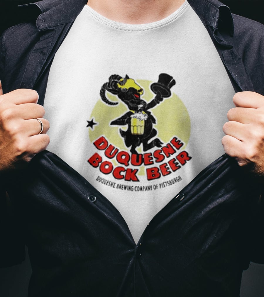 Duquesne Bock Beer Duquesne Brewing Company Of Pittsburgh Retro Ram T-Shirt