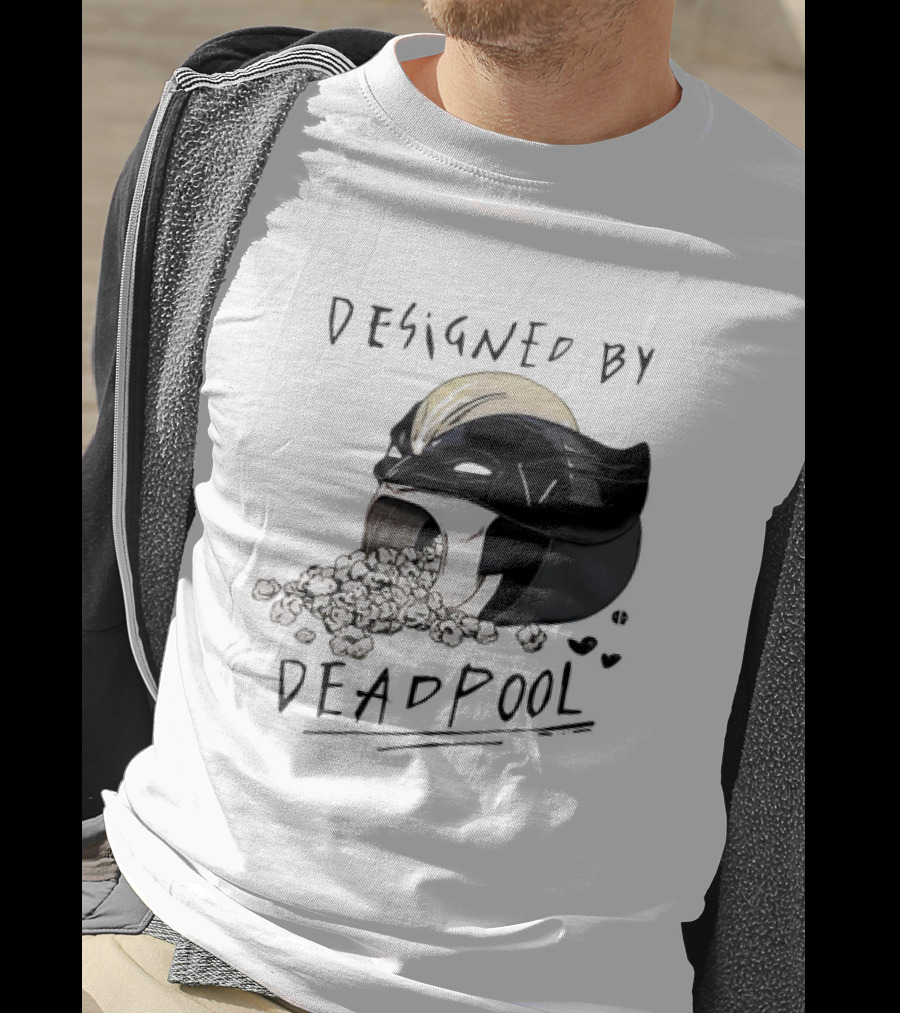 Marvel Designed By Deadpool Popcorn Vintage T-Shirt