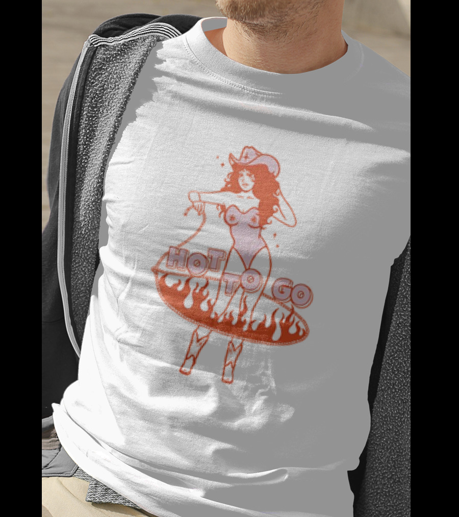 Hot To Go Cowgirl Flames And Lasso T-Shirt
