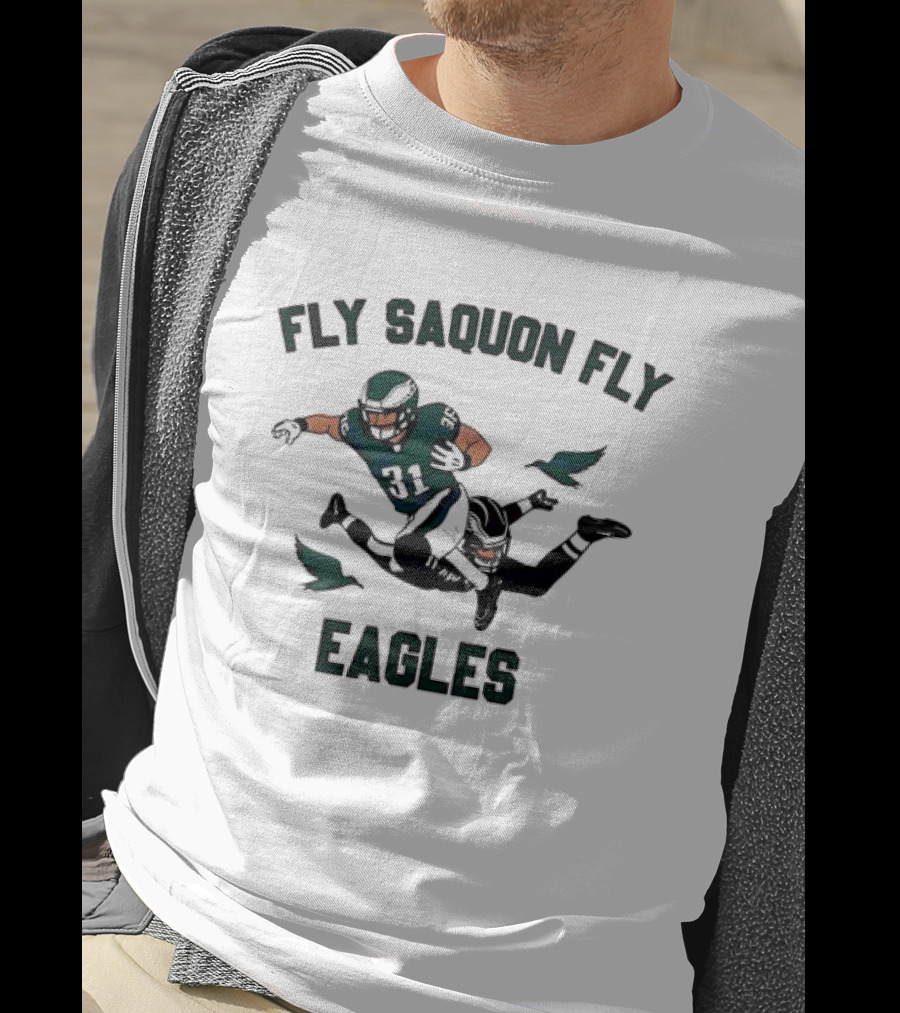 Fly Saquon Fly Eagles Football Player Eagles T-Shirt
