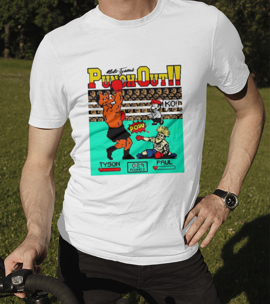 Mike Tyson’s Punch-Out KO Tyson POW Paul Round 2 Retro Game Boxing Match T-Shirt