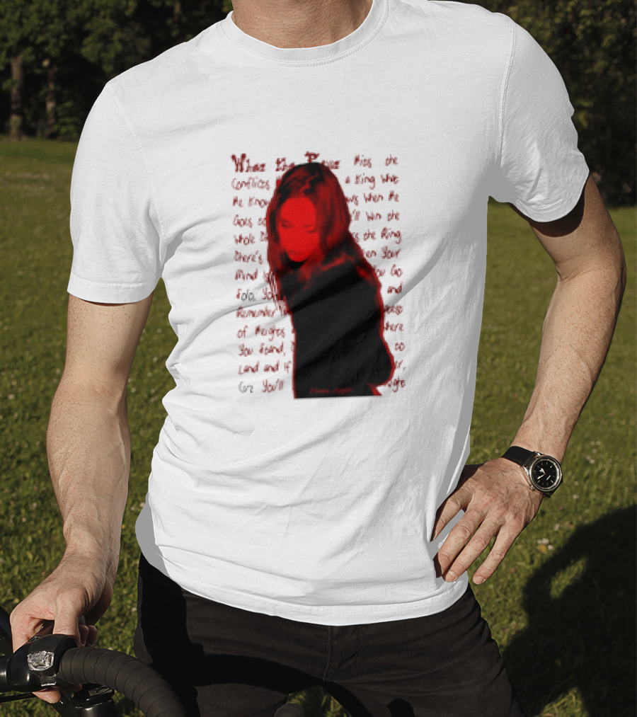 Fiona Apple When The Pawn Full Excerpt Bold Text Red T-Shirt