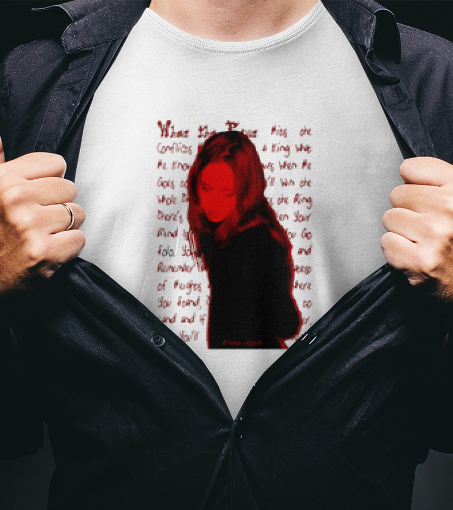 Fiona Apple When The Pawn Full Excerpt Bold Text Red T-Shirt