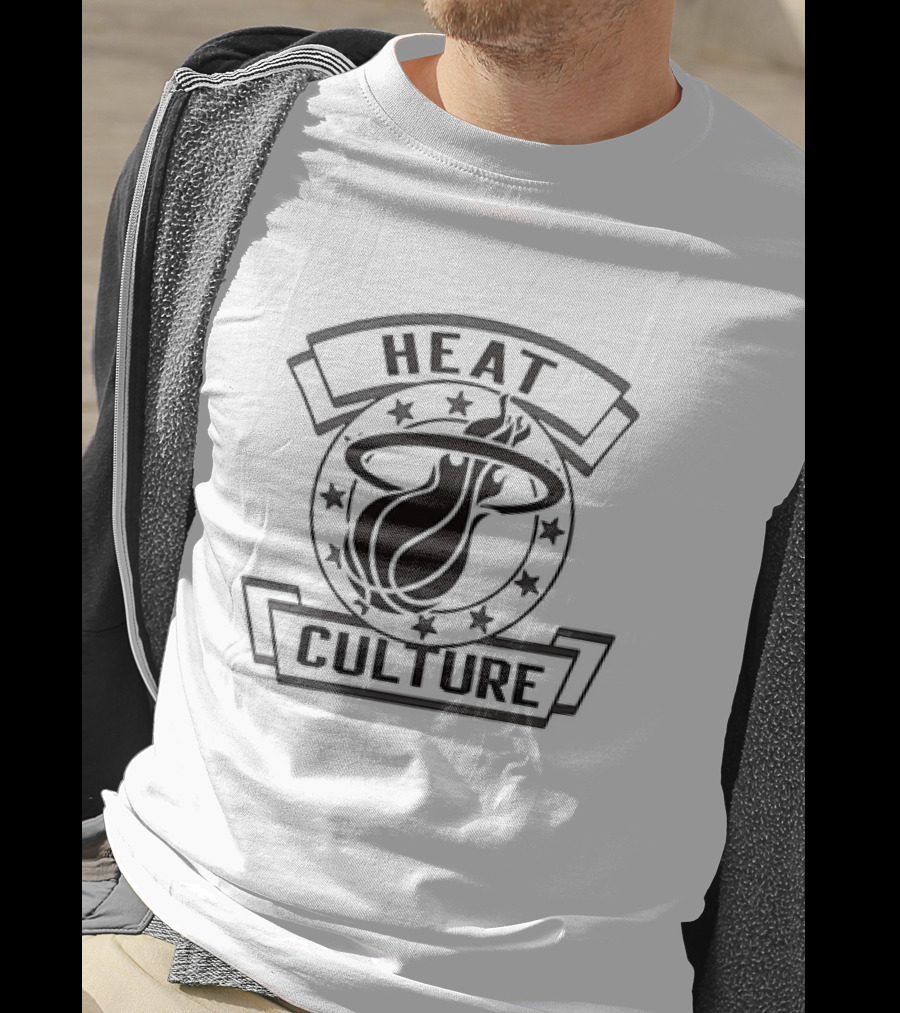 Heat Culture Miami Basketball Logo Stars T-Shirt