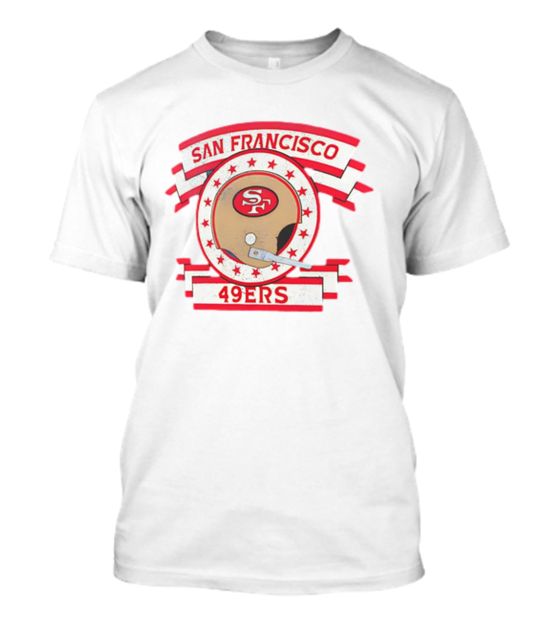 San Francisco 49ers SF Helmet Stars Banner T-Shirt
