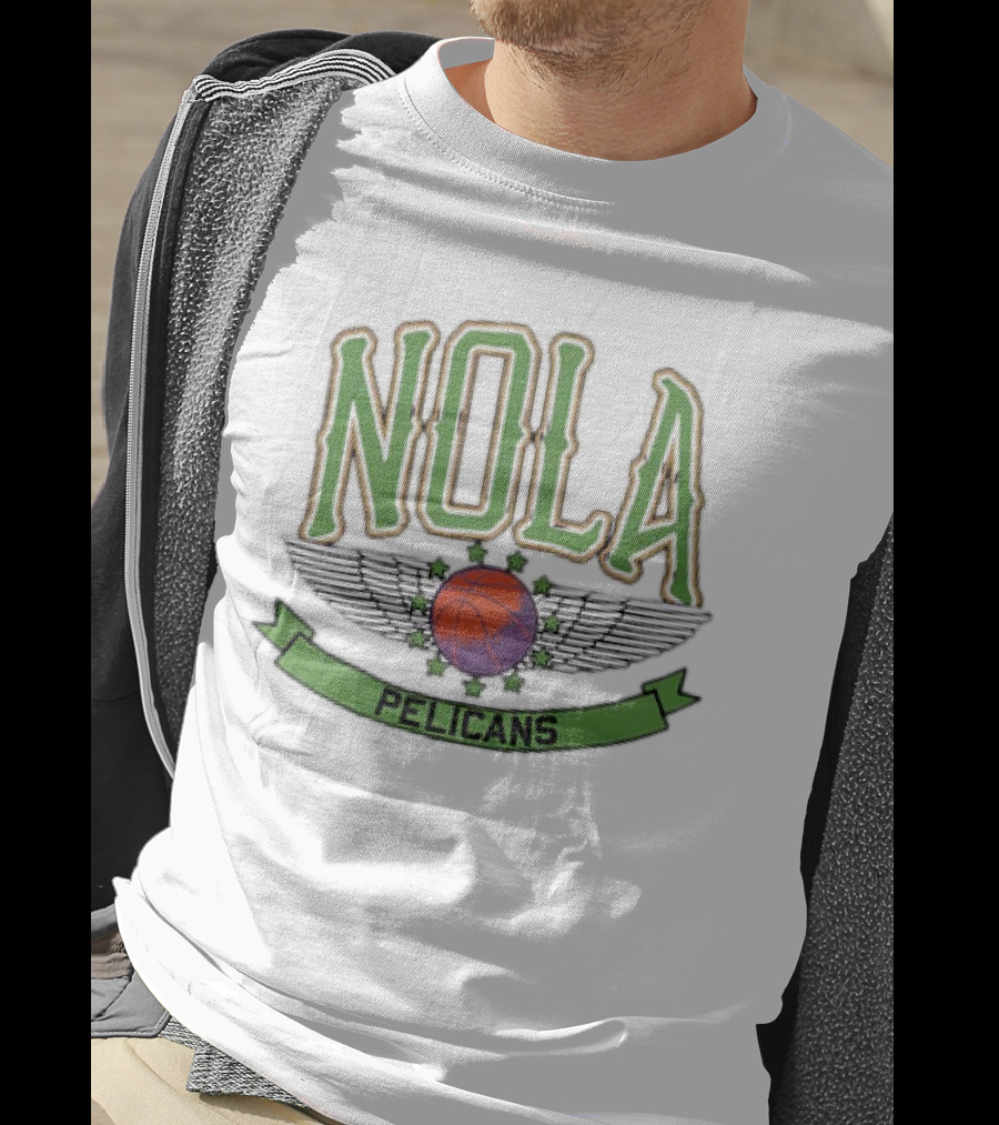 NOLA Pelicans Basketball Wings T-Shirt