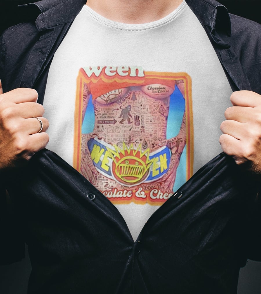 Ween Chocolate And Cheese Album Cover Art Vintage Comic T-Shirt