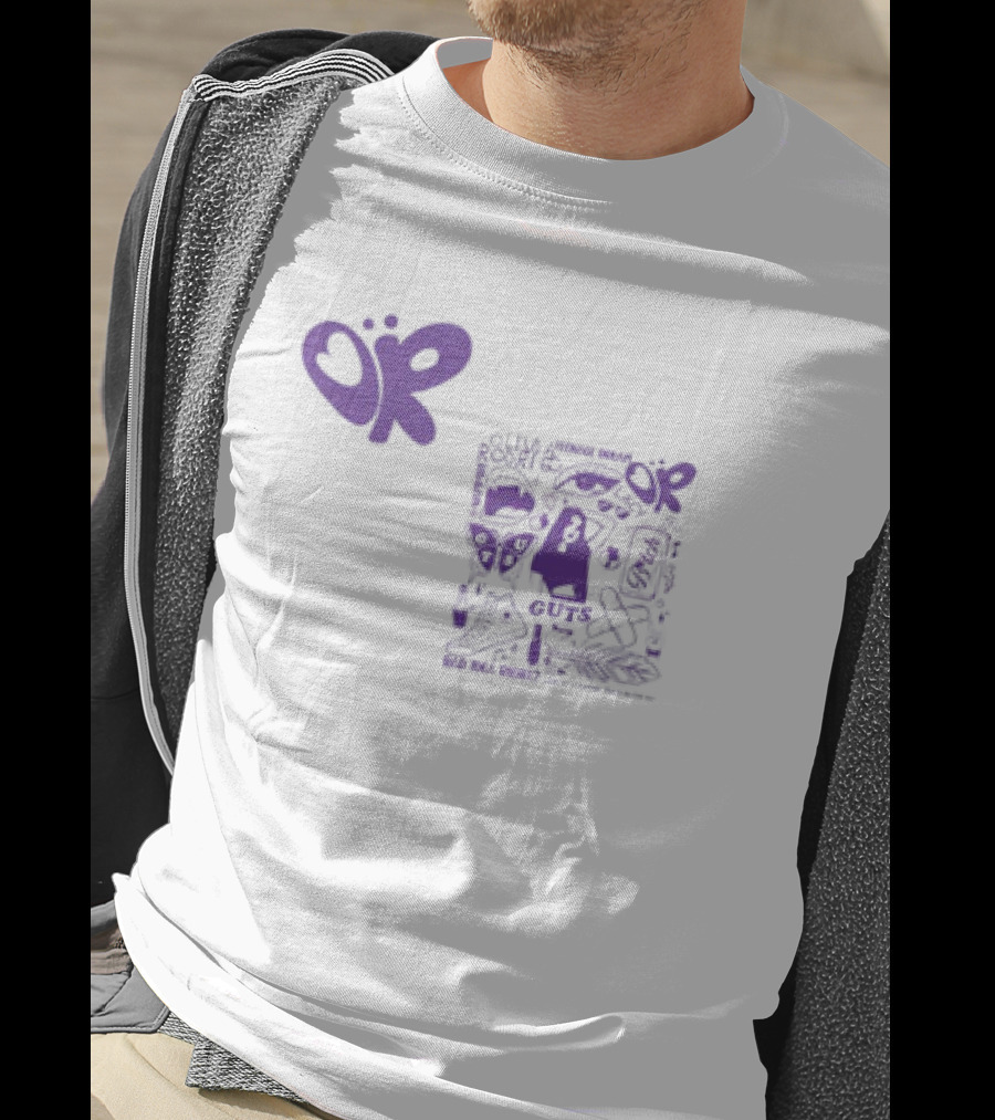 Olivia Rodrigo OR Guts Teenage Dream Sour Real Power Image Bomb Rib Cage Map Butterfly T-Shirt