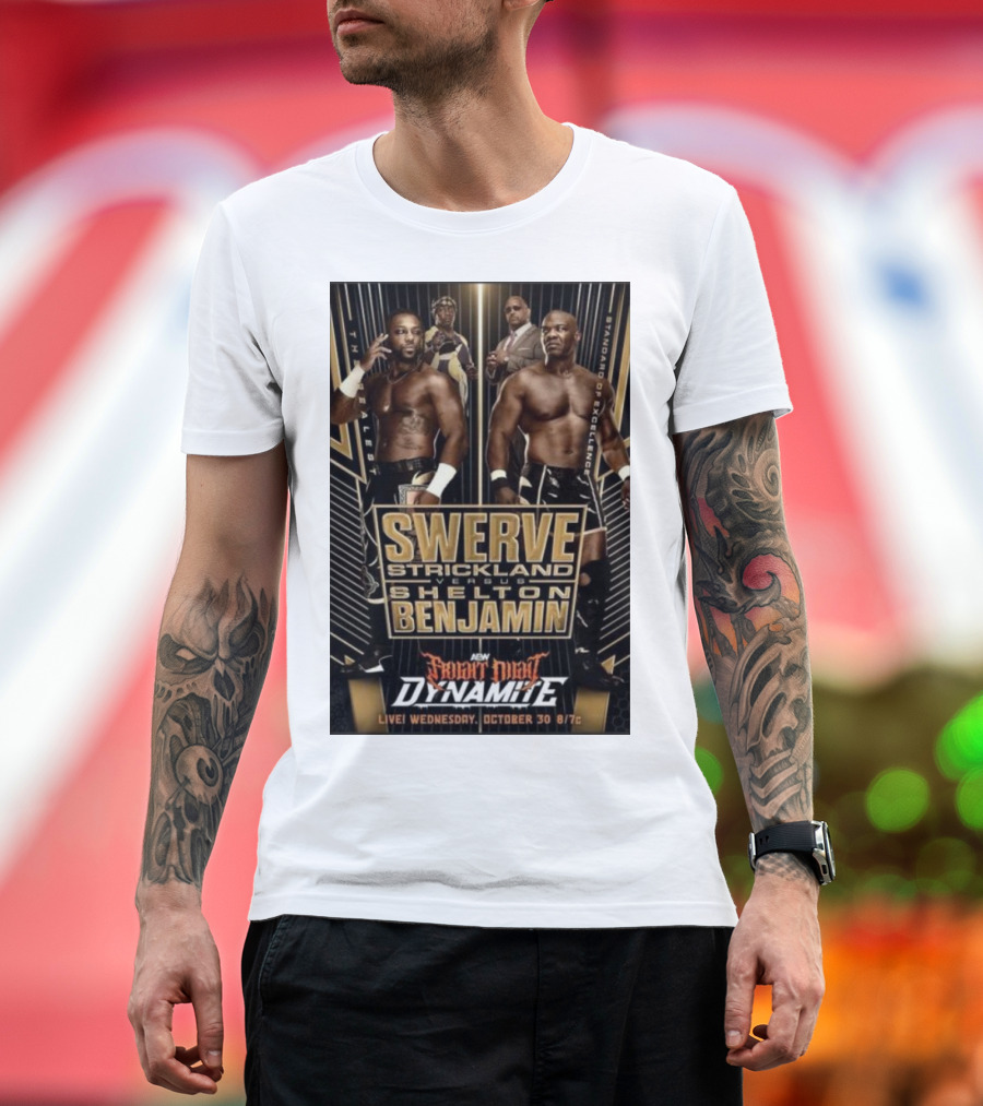 Swerve Strickland vs Shelton Benjamin AEW Dynamite Fright Night October 30 Live T-Shirt