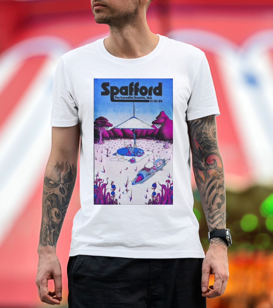 Spafford Live at The Crocodile Seattle 11/10/24 Vintage Sci-Fi Scene T-Shirt