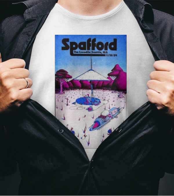 Spafford Live At The Crocodile Seattle 11/10/24 Vintage Sci-Fi Scene T-Shirt