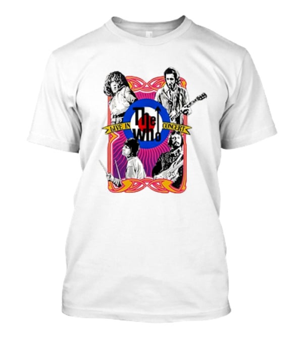 The Who Live In Concert Retro Collage T-Shirt