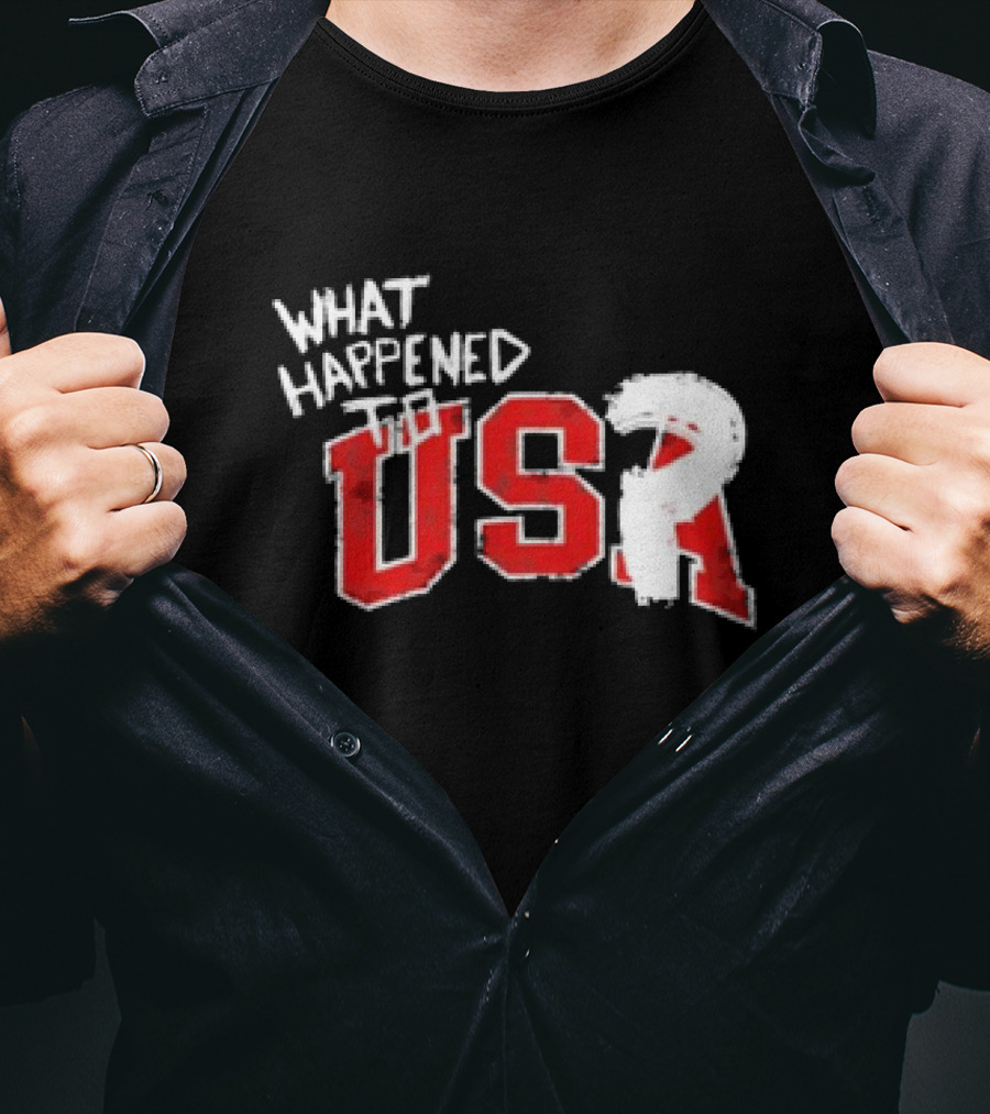What Happened To USA Red Lettering T-Shirt