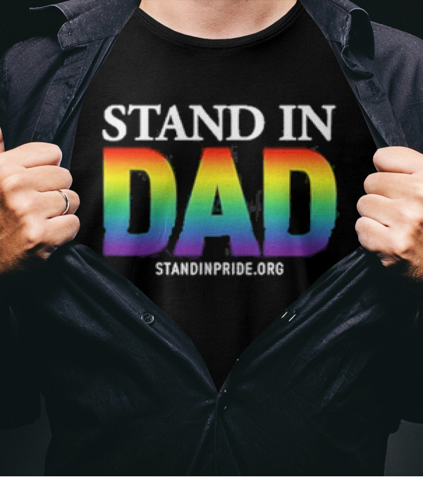 Stand In Dad Pride Rainbow Christmas Ornament Custom Name T-Shirt