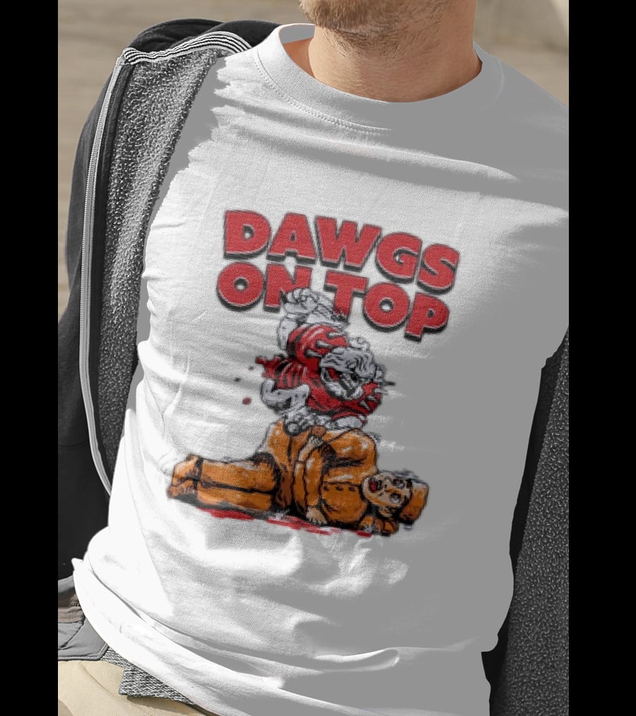 Georgia Bulldogs Dawgs On Top Victoriously Over Tennessee T-Shirt
