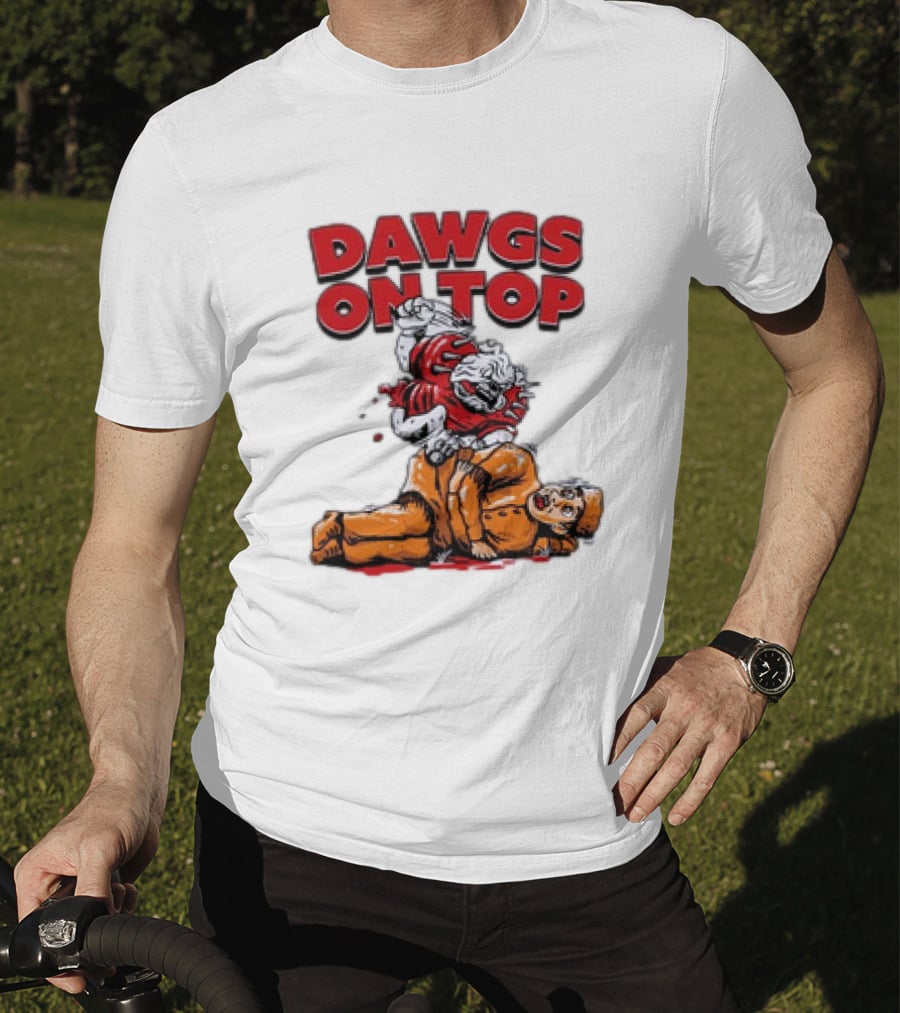 Georgia Bulldogs Dawgs On Top Victoriously Over Tennessee T-Shirt
