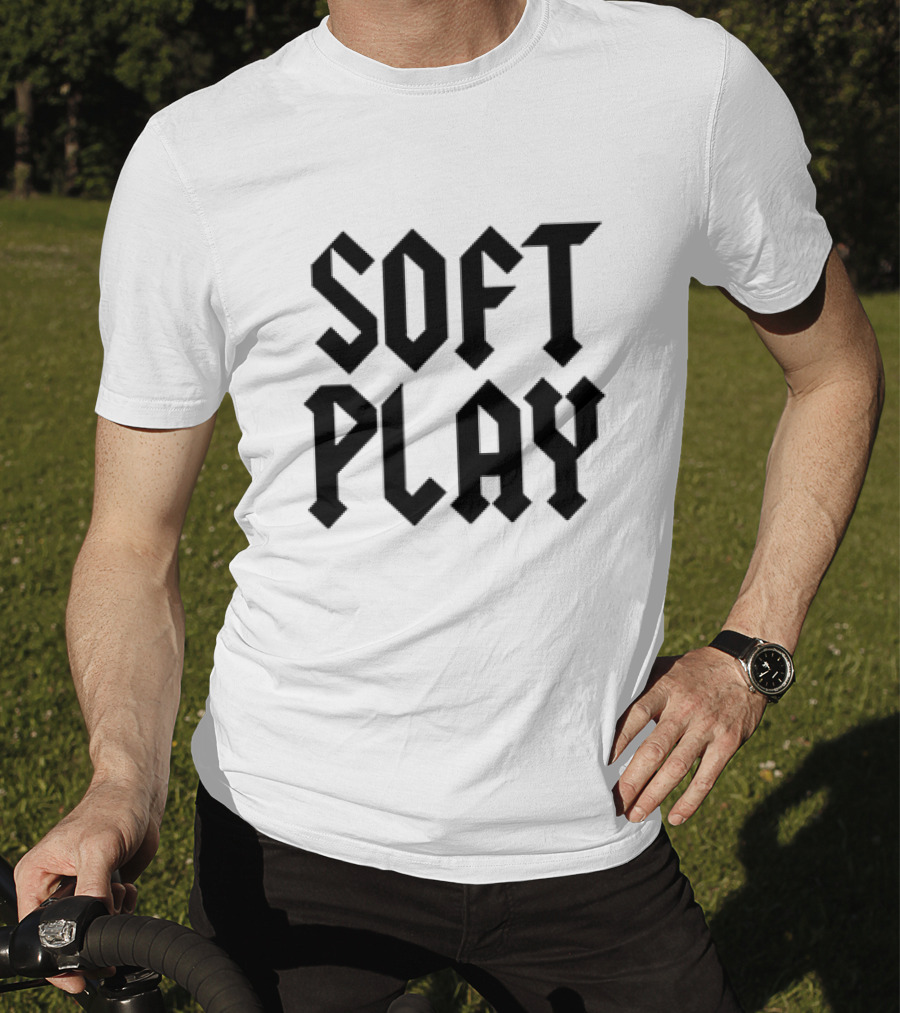 Soft Play Retro Gothic Text T-Shirt