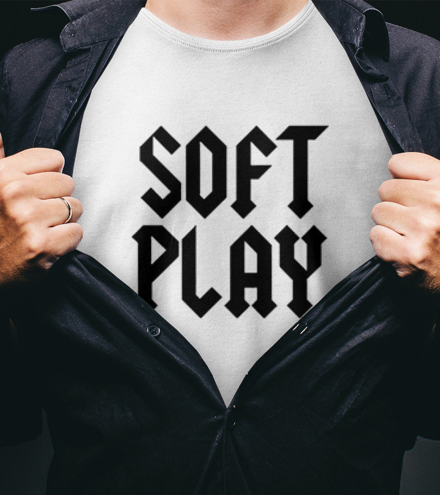 Soft Play Retro Gothic Text T-Shirt