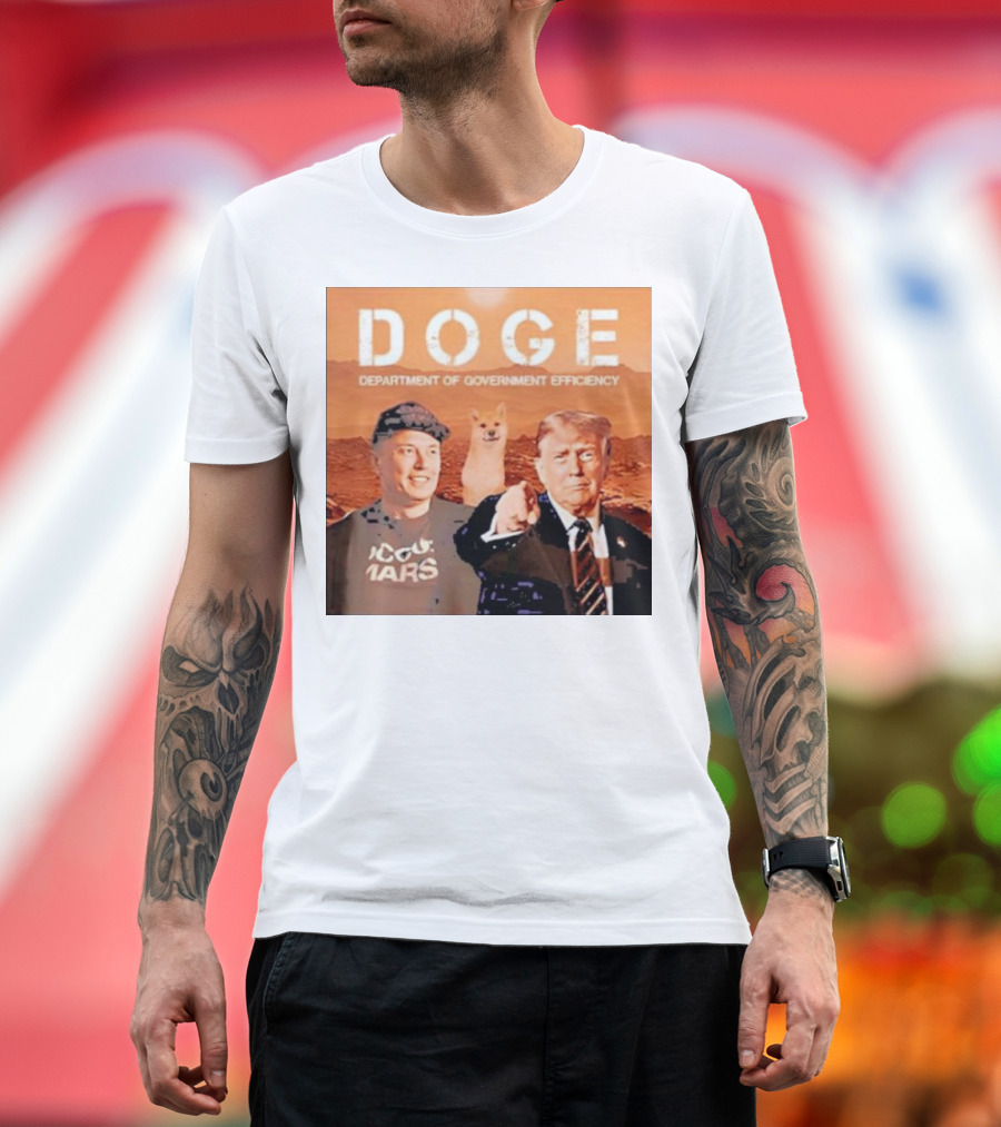 Doge Department of Government Efficiency Trump Musk 2024 Christmas Ornament Custom Name T-Shirt