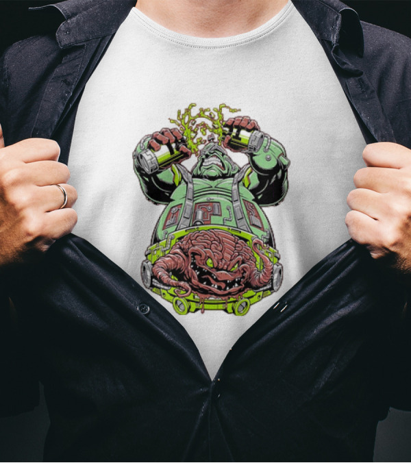 Krang Teenage Mutant Ninja Turtles Android Attack Comic T-Shirt