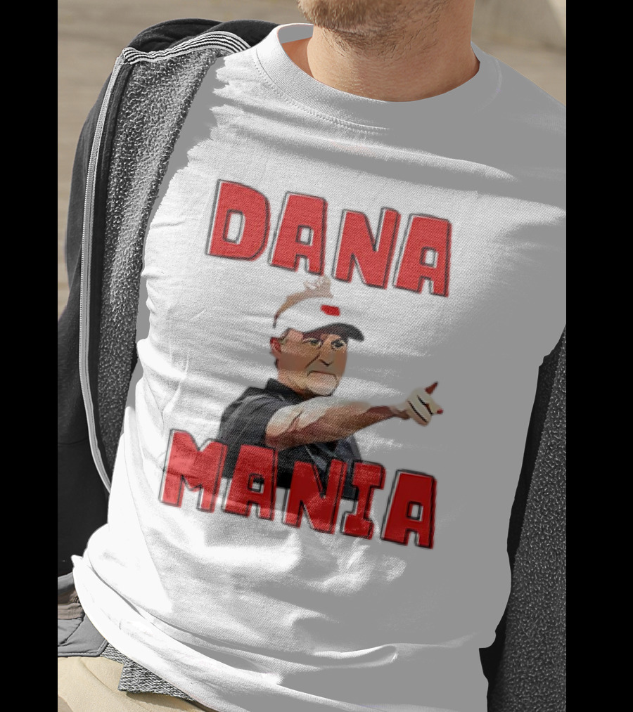 Dana Mania Nebraska Cornhusker Enthusiasm Pointing T-Shirt
