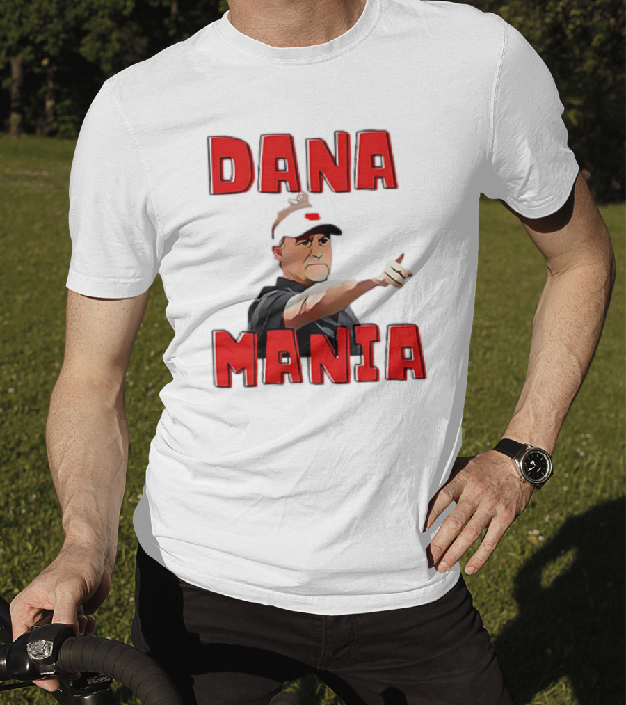 Dana Mania Nebraska Cornhusker Enthusiasm Pointing T-Shirt