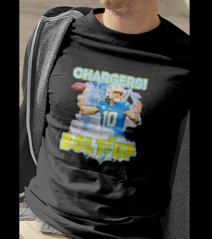 Chargers Bolts Up Justin Herbert NFL Football Fan T-Shirt