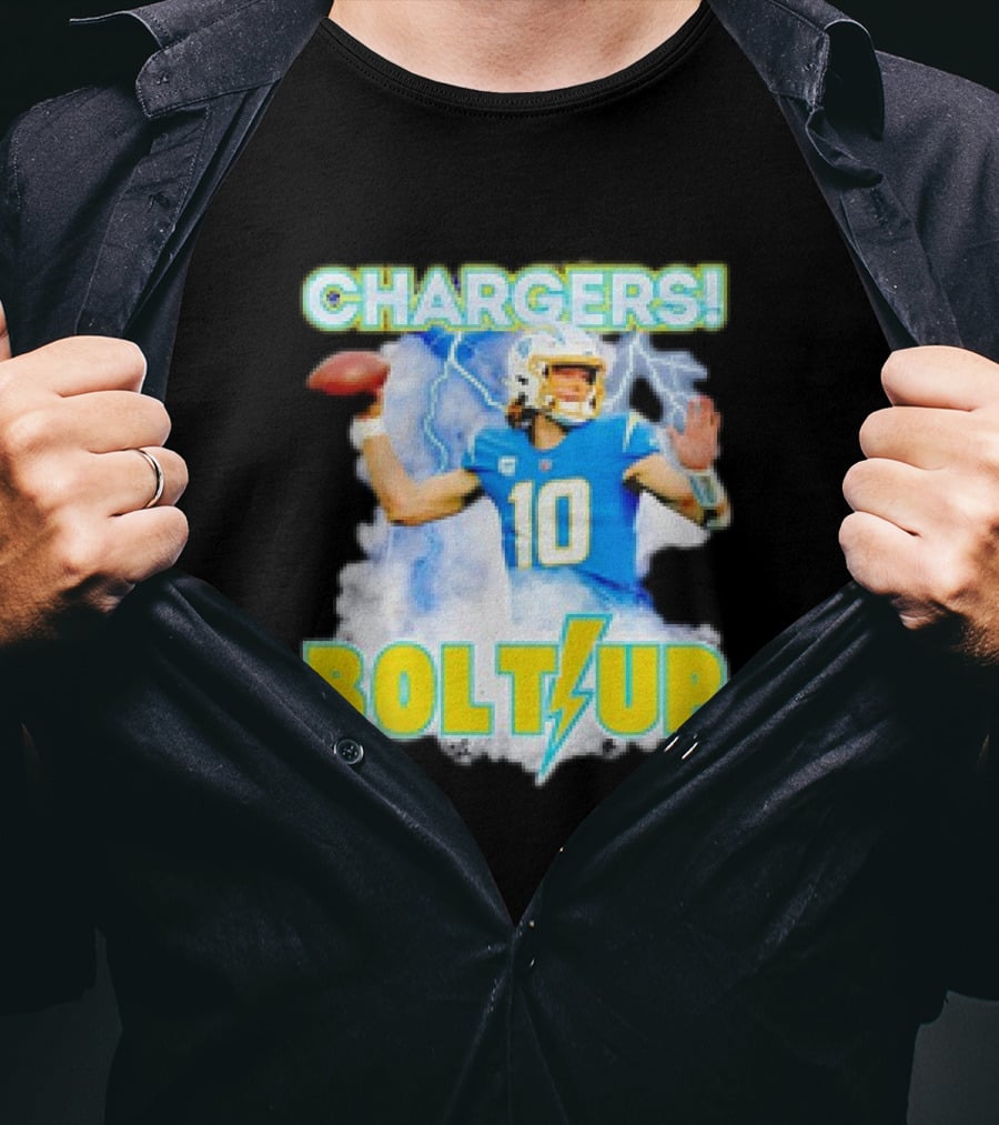 Chargers Bolts Up Justin Herbert NFL Football Fan T-Shirt