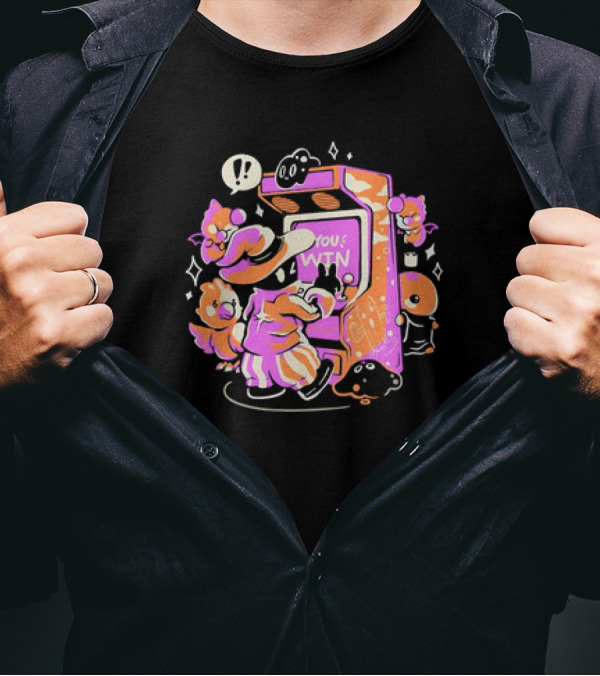 Magic Arcade Vivi And Friends You Win Retro Play T-Shirt