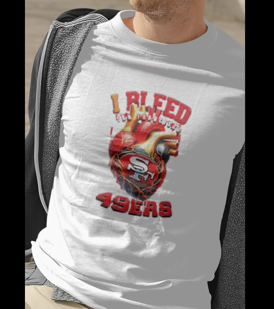 I Bleed San Francisco 49ers SF Heart 49ers T-Shirt
