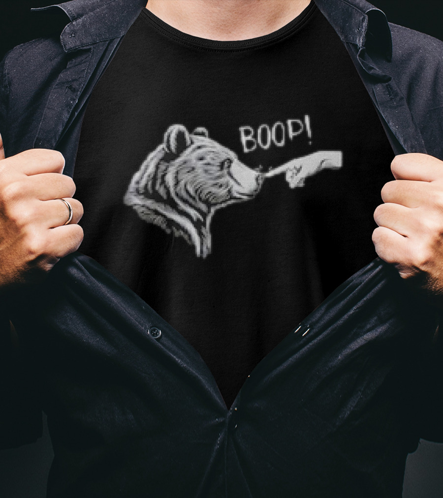 Boop Bear Nose Meme Hand Pointing Boop T-Shirt