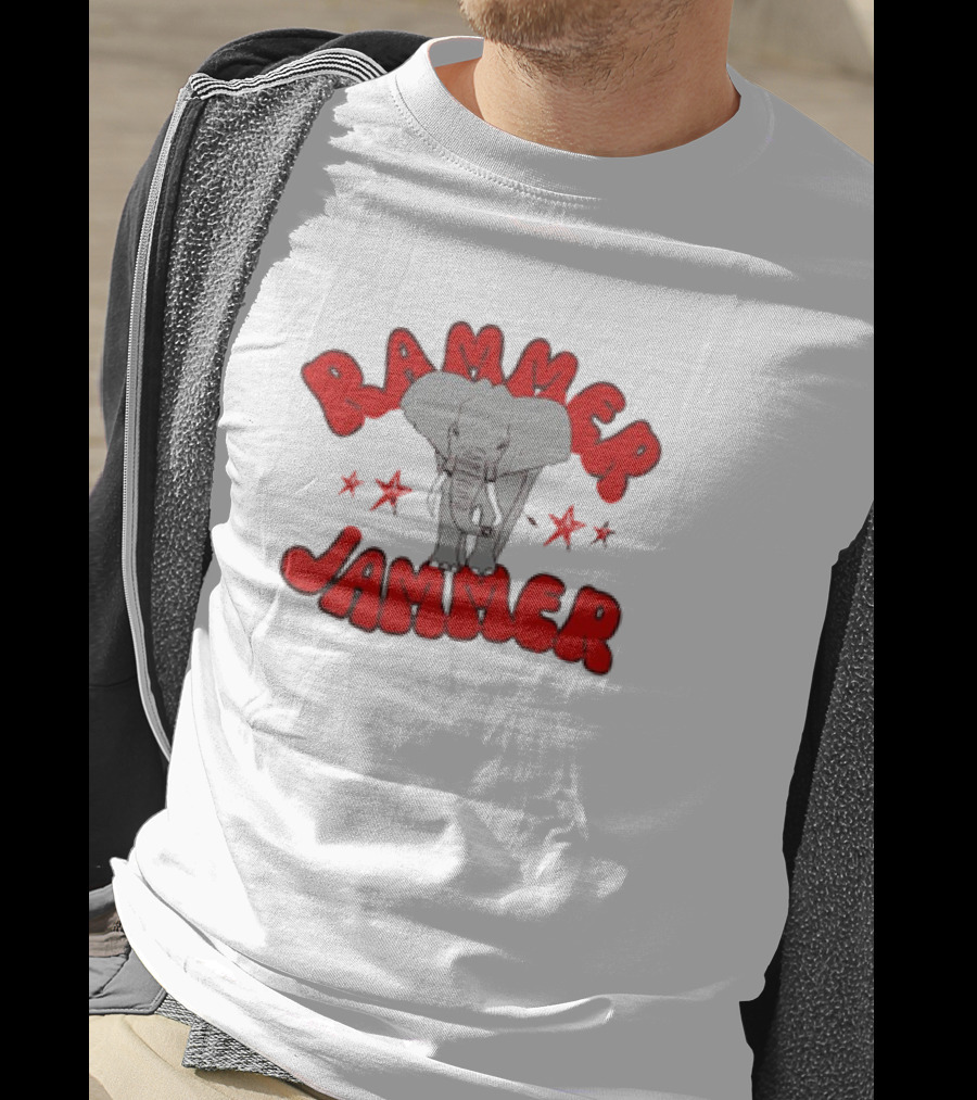 Rammer Jammer Elephant Stars Alabama Football T-Shirt