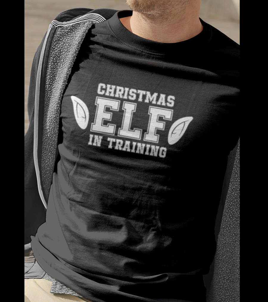 Christmas Elf In Training With Leaf Accents T-Shirt