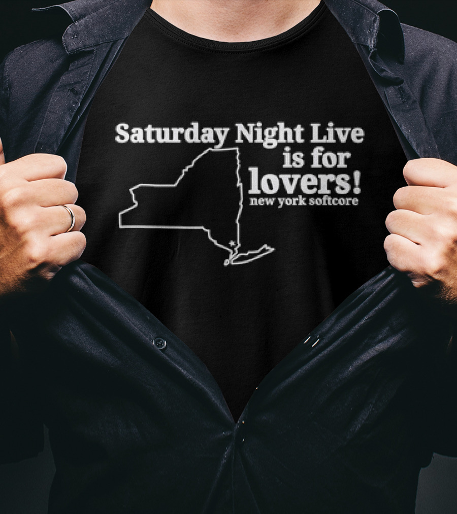 Saturday Night Live Is For Lovers New York Softcore Map T-Shirt