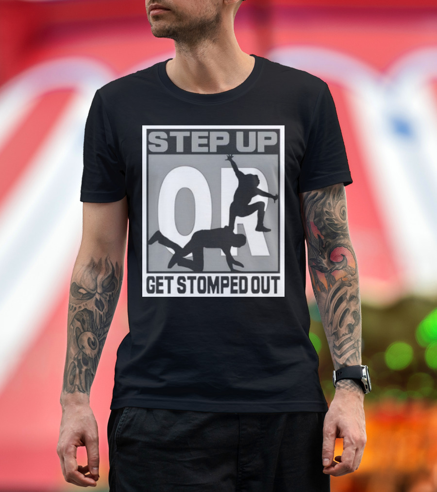 Brandon Downey Step Up or Get Stomped Out Silhouette Showdown T-Shirt