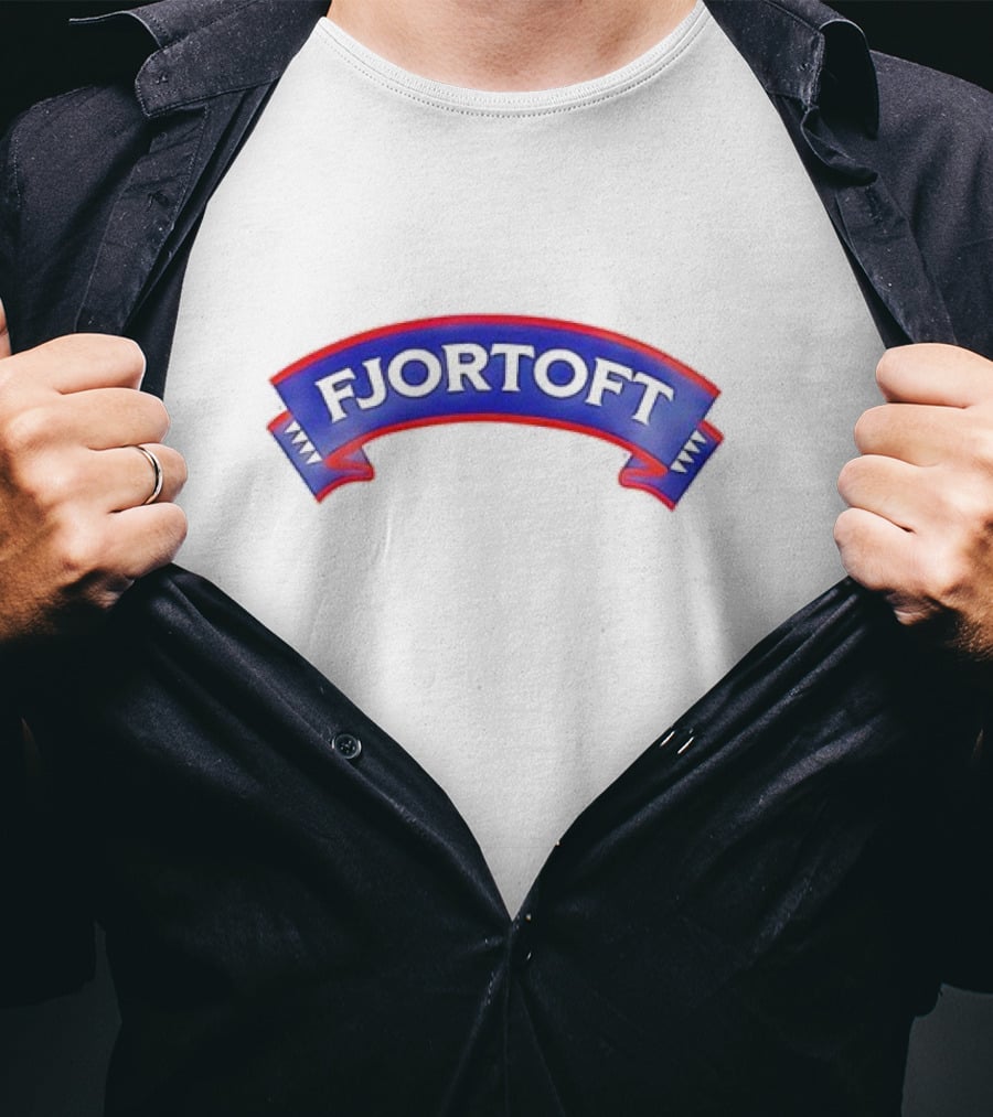 Fjortoft Icons Classic Blue Ribbon Banner T-Shirt