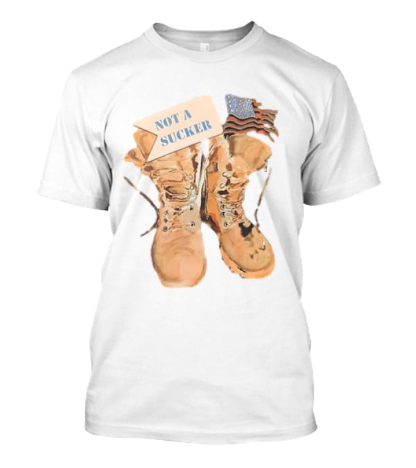 Not A Sucker American Classic Boots Flag T-Shirt