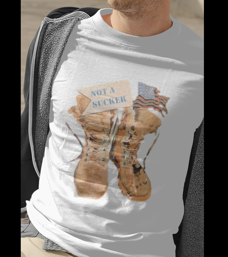 Not A Sucker American Classic Boots Flag T-Shirt