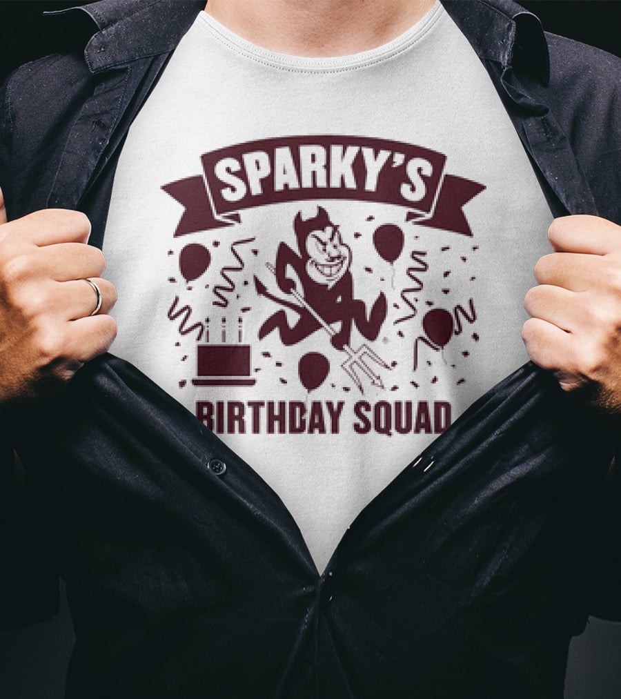 Arizona State Sun Devils Sparky's Birthday Squad T-Shirt