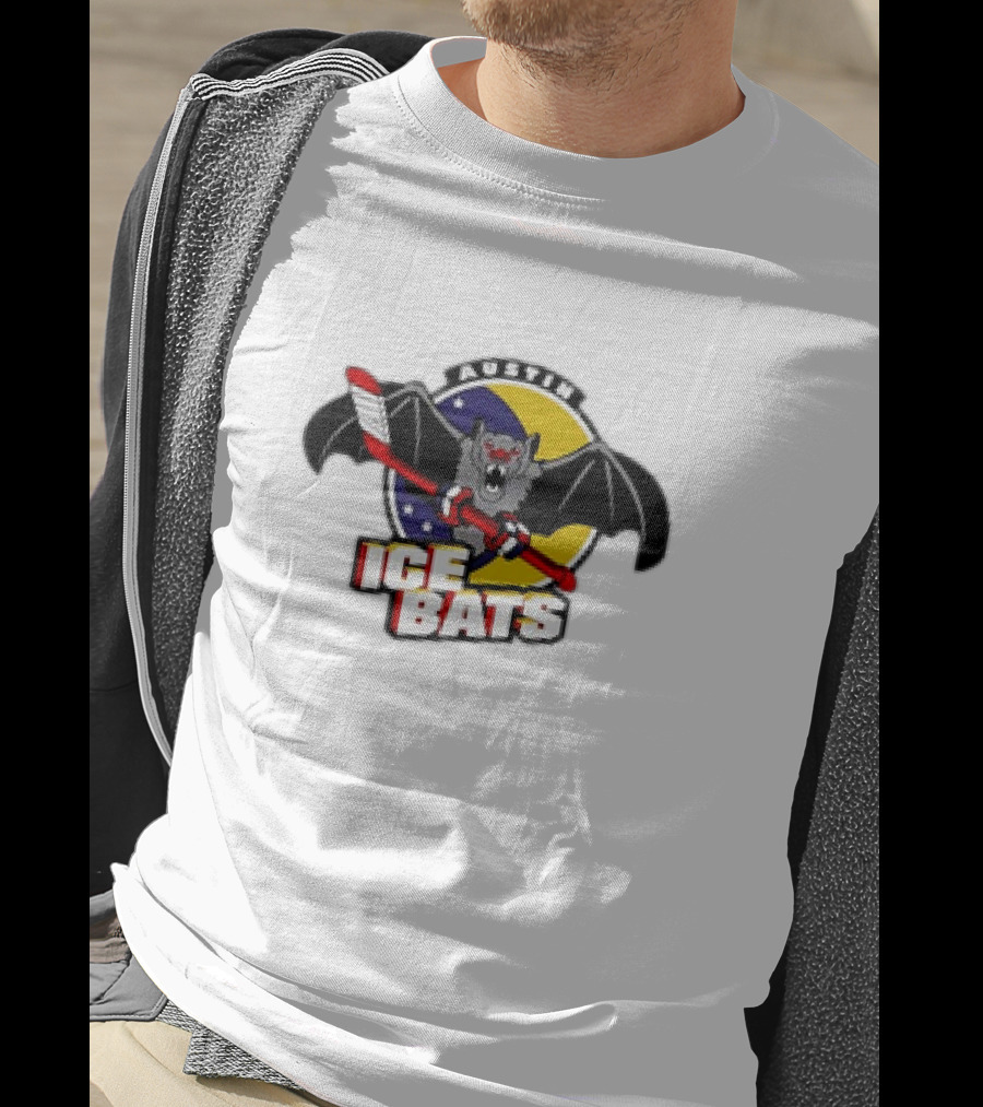Austin Ice Bats Ludicrous Cartoon Hockey T-Shirt