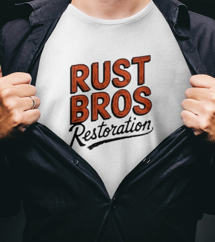 Rust Bros Restoration Classic Automotive Garage Heritage T-Shirt