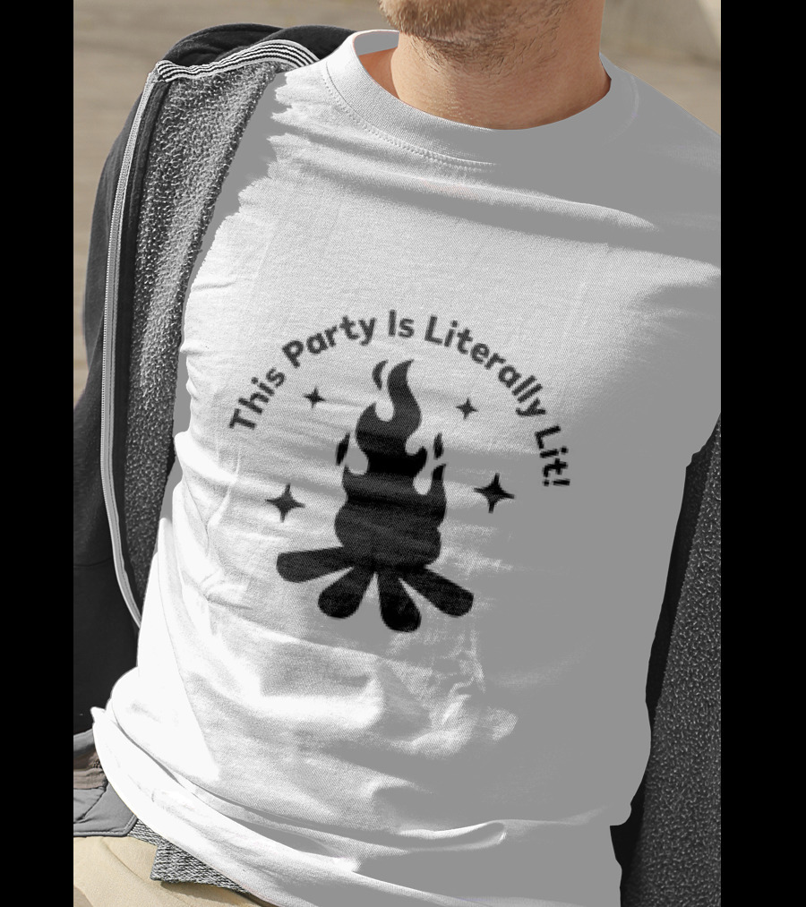 This Party Is Literally Lit Campfire Stars T-Shirt