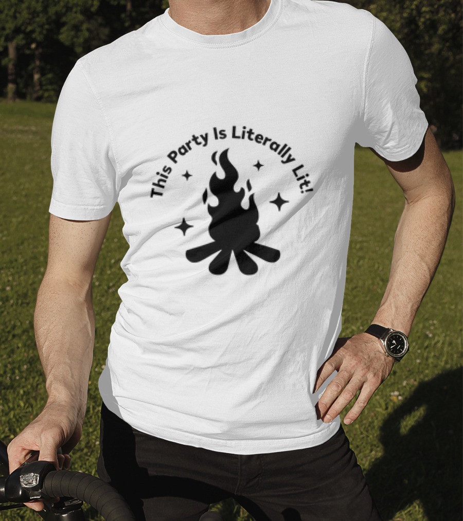 This Party Is Literally Lit Campfire Stars T-Shirt